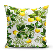Limon Yaprakları Desenli Dijital Baskılı Yastık Kırlent Kılıfı 43x43cm Bonvagon