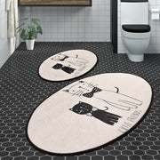 Little Cats Dijital Baskılı 2li Set Banyo Halısı, Kaymaz Taban, Yıkanabilir Bonvagon