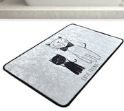 Little Cats Dijital Baskılı Banyo Halısı, Kaymaz Taban, Yıkanabilir Bonvagon