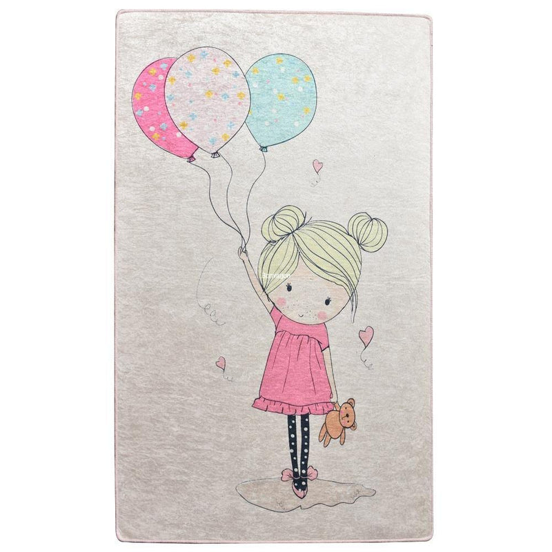 Little Girl Çocuk Halısı, Kaymaz Taban, Yıkanabilir Bonvagon