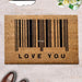 Love Barcode Doğal Koko Hindistan Cevizi Kapı Önü Paspas 60x40cm Bonvagon