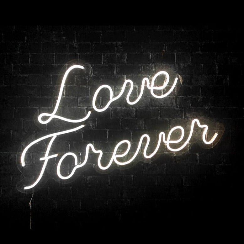 Love Forever Yazılı Neon LED Işıklı Tablo Duvar Dekorasyon