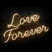Love Forever Yazılı Neon LED Işıklı Tablo Duvar Dekorasyon