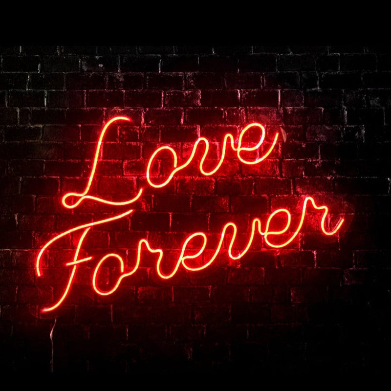 Love Forever Yazılı Neon LED Işıklı Tablo Duvar Dekorasyon