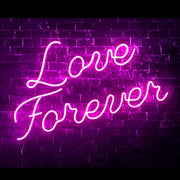 Love Forever Yazılı Neon LED Işıklı Tablo Duvar Dekorasyon