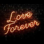 Love Forever Yazılı Neon Led Işıklı Tablo Duvar Dekorasyon Bonvagon