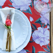 Lovely Couples 4'lü İnce Keten Kumaş Amerikan Servisi 50x35cm Bonvagon