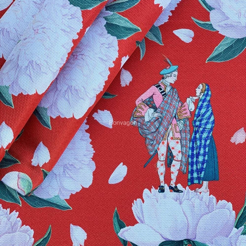 Lovely Couples 4'lü İnce Keten Kumaş Amerikan Servisi 50x35cm Bonvagon