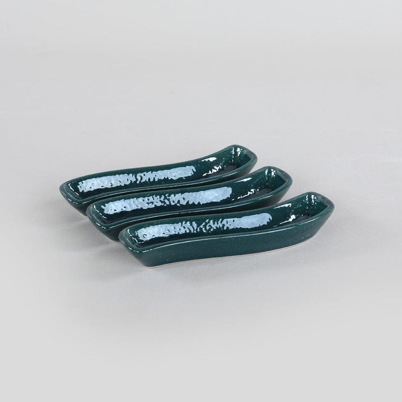 Luster Yeşil İvory Zeytinlik 3 Adet 18cm