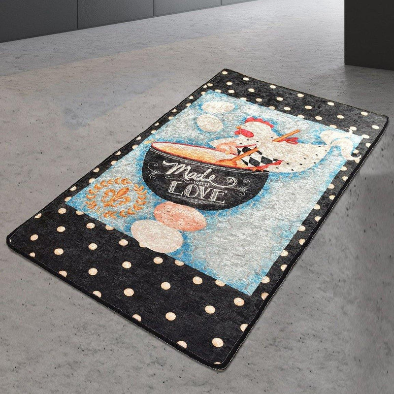 Made Love Dijital Baskılı Halı, Kaymaz Taban, Yıkanabilir Bonvagon