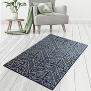 Maggie Cobalt Mavi 80x120cm Dijital Baskılı Halı, Kaymaz Taban, Yıkanabilir Bonvagon