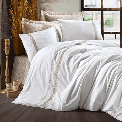 Majestic Seri Çift Kişilik Nevresim Takımı İnes Bej Bonvagon