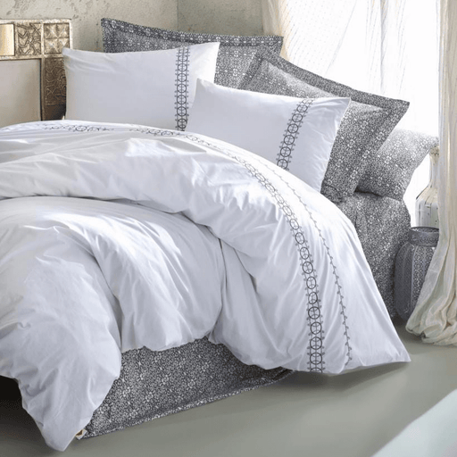 Majestic Seri Çift Kişilik Nevresim Takımı Paola Gri Bonvagon