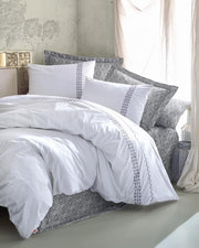 Majestic Seri Çift Kişilik Nevresim Takımı Paola Gri Bonvagon