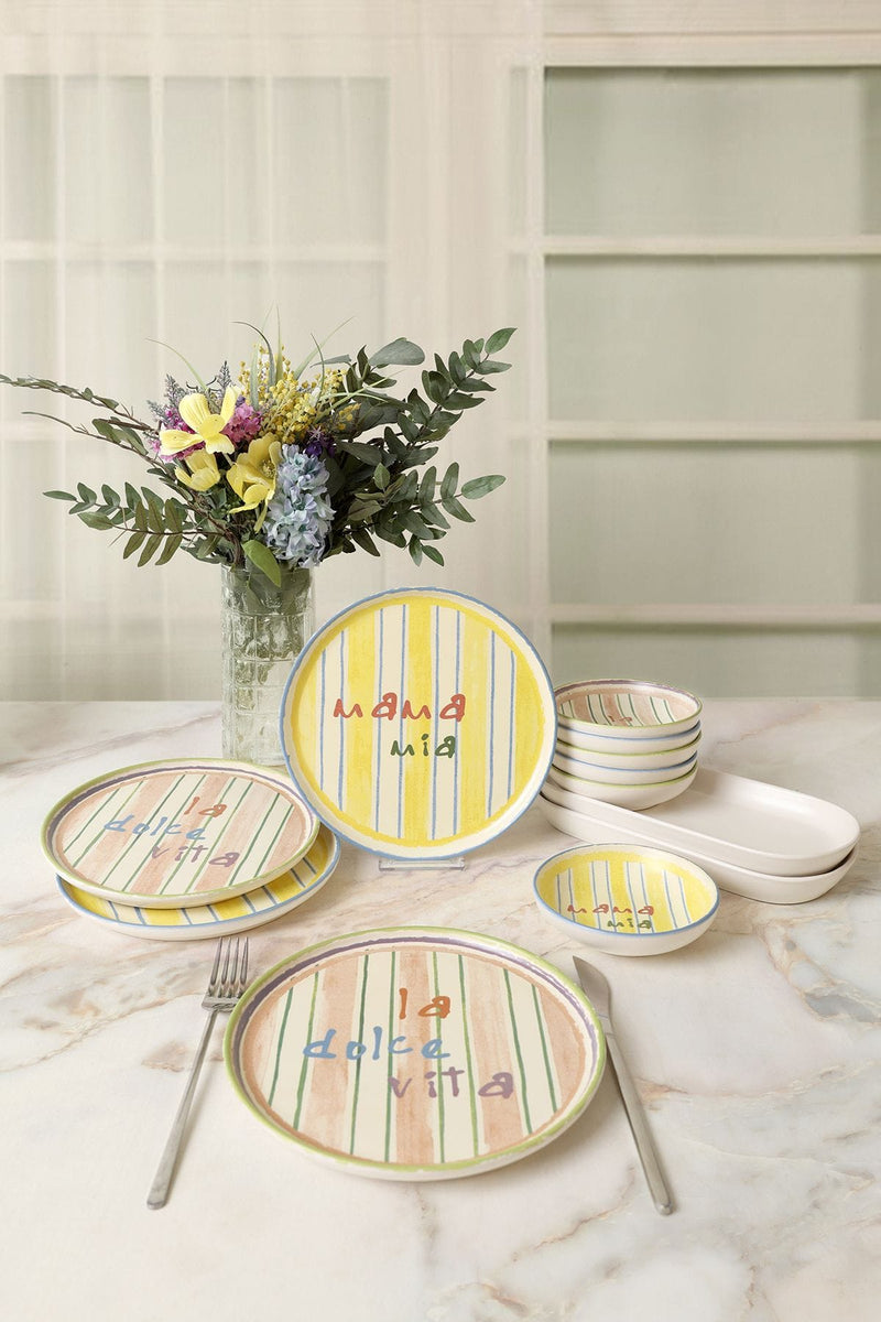 Mama Mia & La Dolce Vita 12 Parça Kahvaltı Takımı Bonvagon