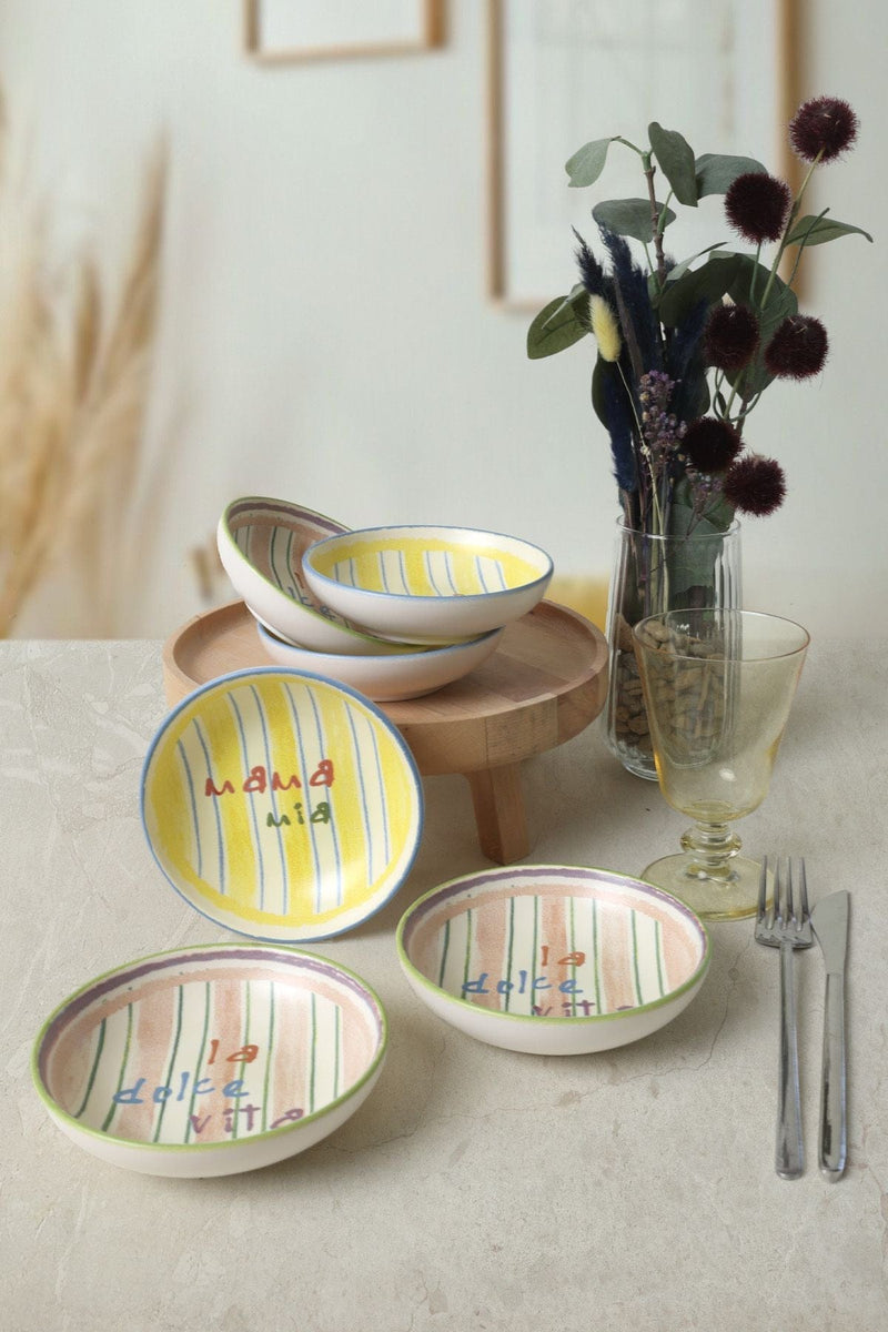 Mama Mia & La Dolce Vita Çerezlik Sosluk Seti 6'lı 13 Cm Bonvagon