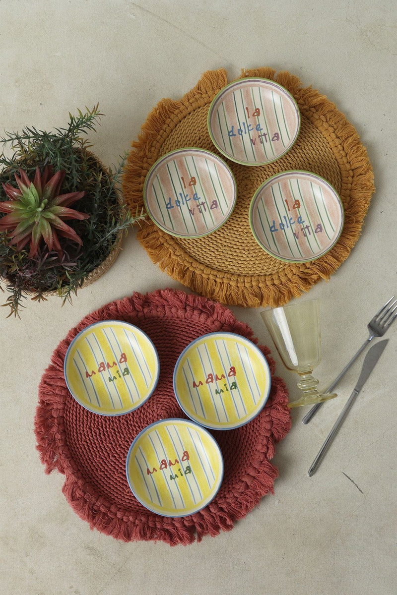 Mama Mia & La Dolce Vita Çerezlik Sosluk Seti 6'lı 13 Cm Bonvagon