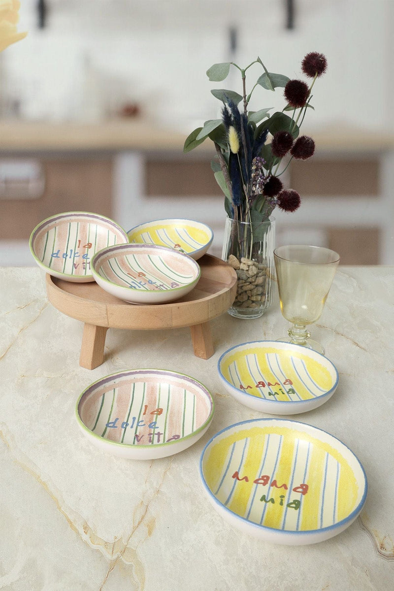 Mama Mia & La Dolce Vita Çerezlik Sosluk Seti 6'lı 13 Cm Bonvagon