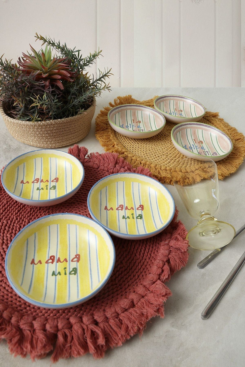 Mama Mia & La Dolce Vita Çerezlik Sosluk Seti 6'lı 13 Cm Bonvagon