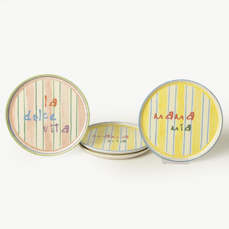 Mama Mia & La Dolce Vita Pasta Tabağı 22 Cm 4 Adet Bonvagon