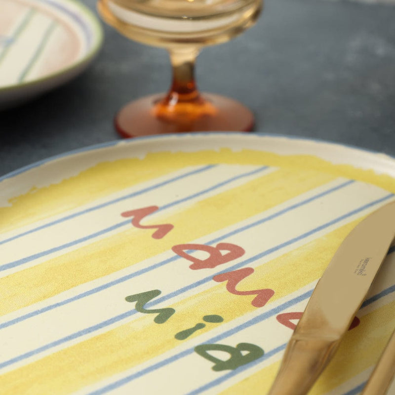 Mama Mia & La Dolce Vita Pasta Tabağı 22 Cm 4 Adet Bonvagon