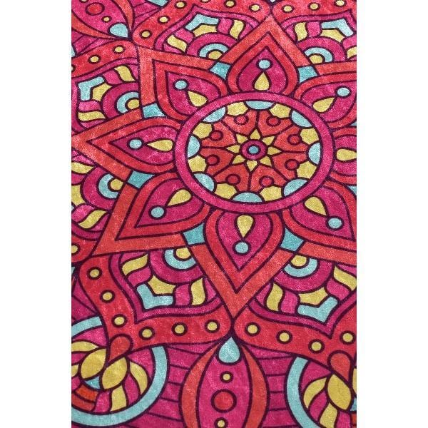 Mandala Oval 60x90cm Dijital Baskılı Halı, Kaymaz Taban, Yıkanabilir Bonvagon