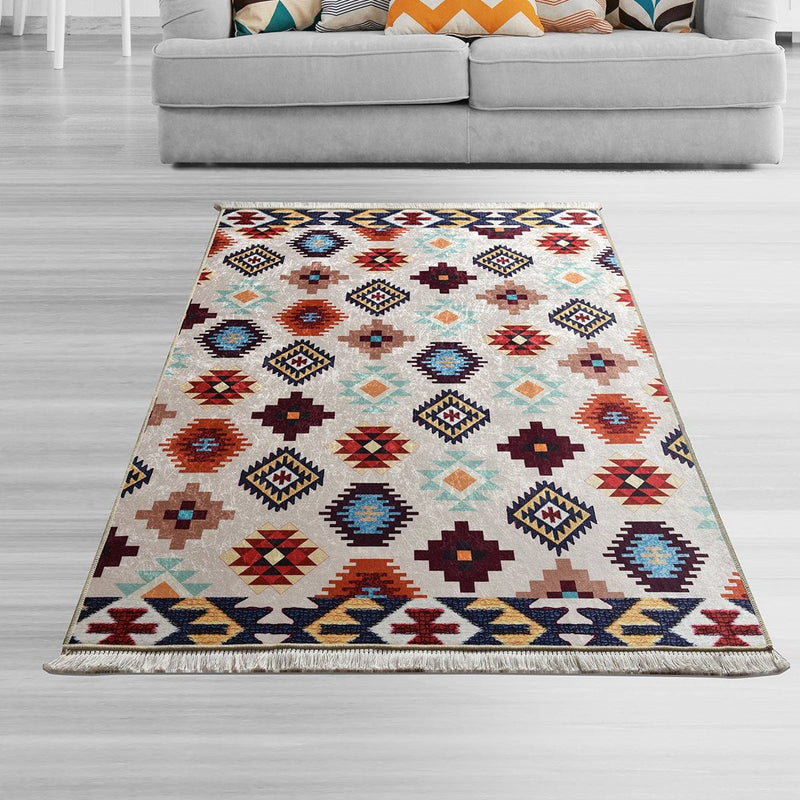 Manta Dijital Baskılı Halı, Kaymaz Taban, Yıkanabilir Bonvagon