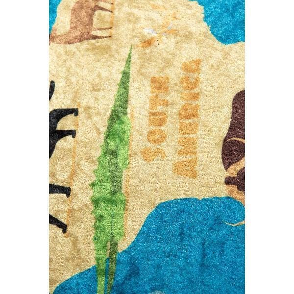 Map Yıkanabilir Antibakteriyel Çocuk Halısı, Kaymaz Taban, Yıkanabilir Bonvagon