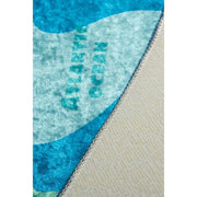 Map Yıkanabilir Antibakteriyel Çocuk Halısı, Kaymaz Taban, Yıkanabilir Bonvagon