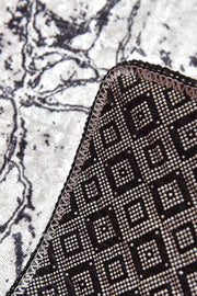 Marble Beyaz 2li Set Dijital Baskılı Banyo Halısı, Kaymaz Taban, Yıkanabilir Bonvagon