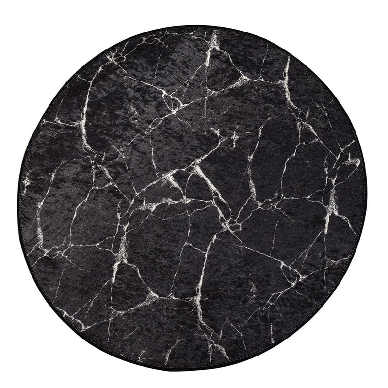 Marble Dijital Baskılı 140cm Banyo Halısı, Kaymaz Taban, Yıkanabilir Bonvagon