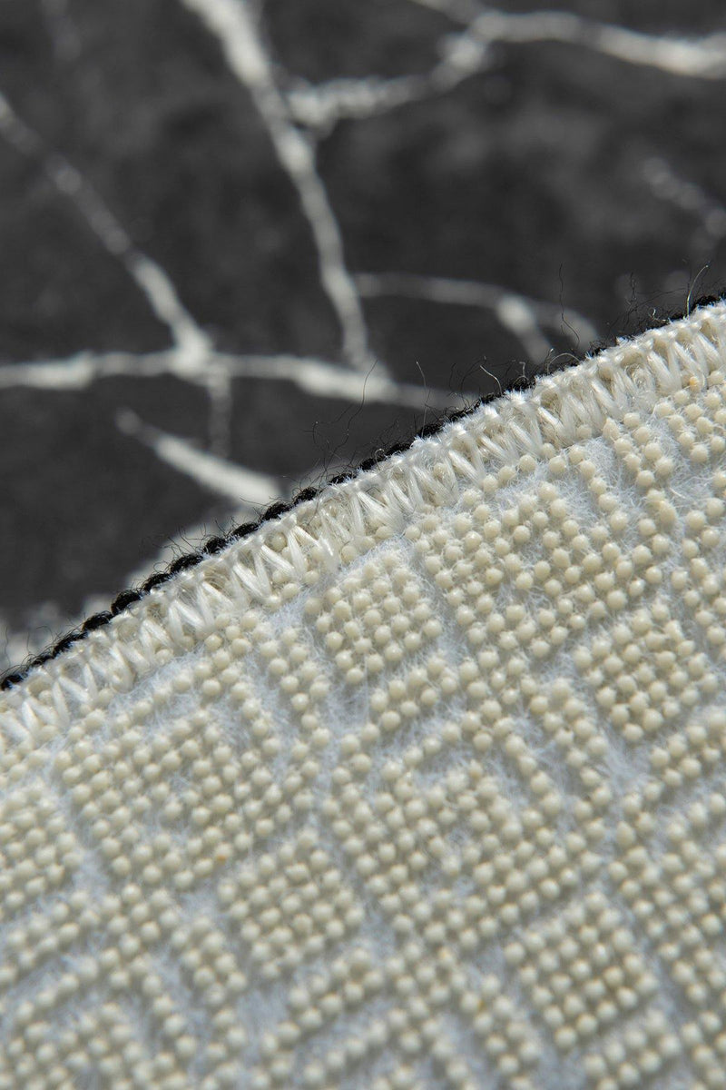 Marble Dijital Baskılı 2li Set Banyo Halısı, Kaymaz Taban, Yıkanabilir Bonvagon