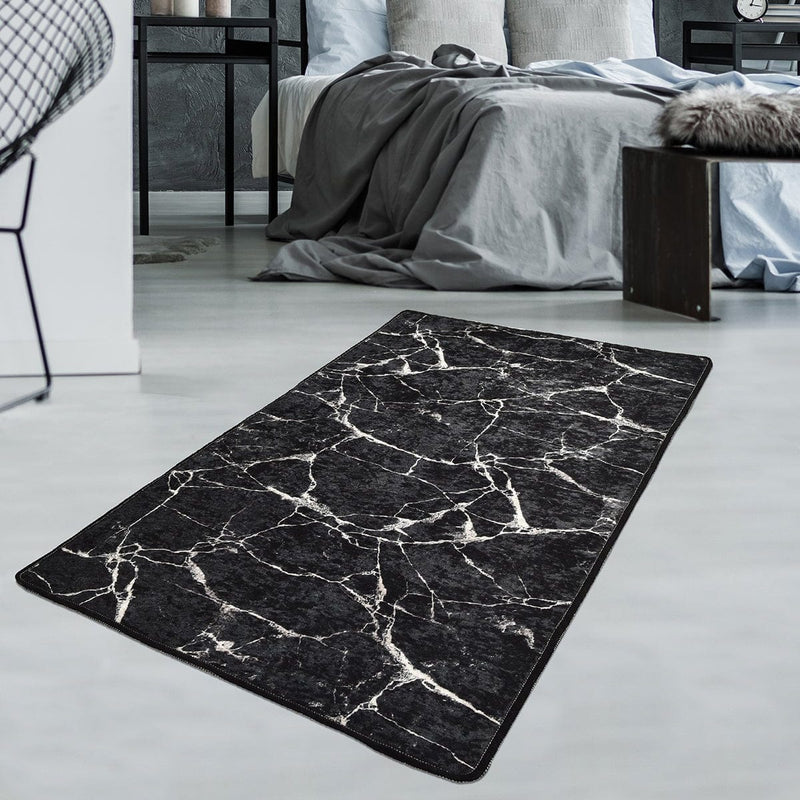 Marble Dijital Baskılı Halı, Kaymaz Taban, Yıkanabilir Bonvagon