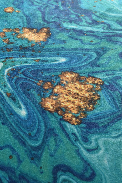 Marbling Dijital Baskılı 100cm Banyo Halısı, Kaymaz Taban, Yıkanabilir Bonvagon