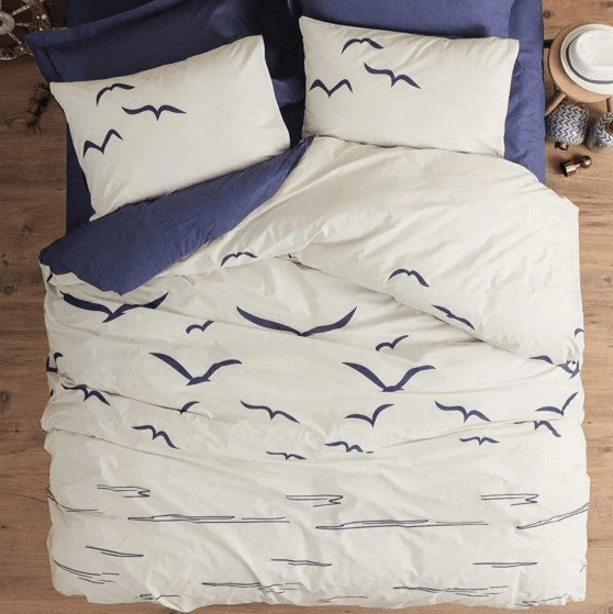 Maritime Nevresim Takımı Çift Kişilik Larum Lacivert Bonvagon