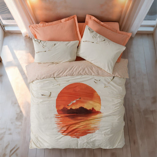 Maritime Nevresim Takımı Tek Kişilik Sunset Somon