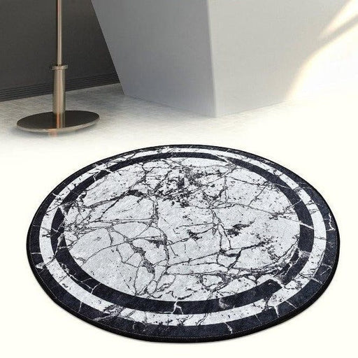 Marmor Dijital Baskılı Banyo Halısı, Kaymaz Taban, Yıkanabilir Bonvagon