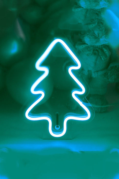 Masaüstü Çam Ağacı Neon Led Işıklı Tablo Bonvagon