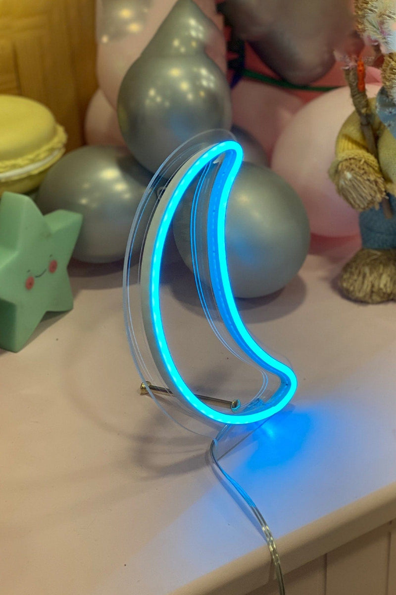 Masaüstü Küçük Ay Neon LED Aydınlatma Işıklı Tablo