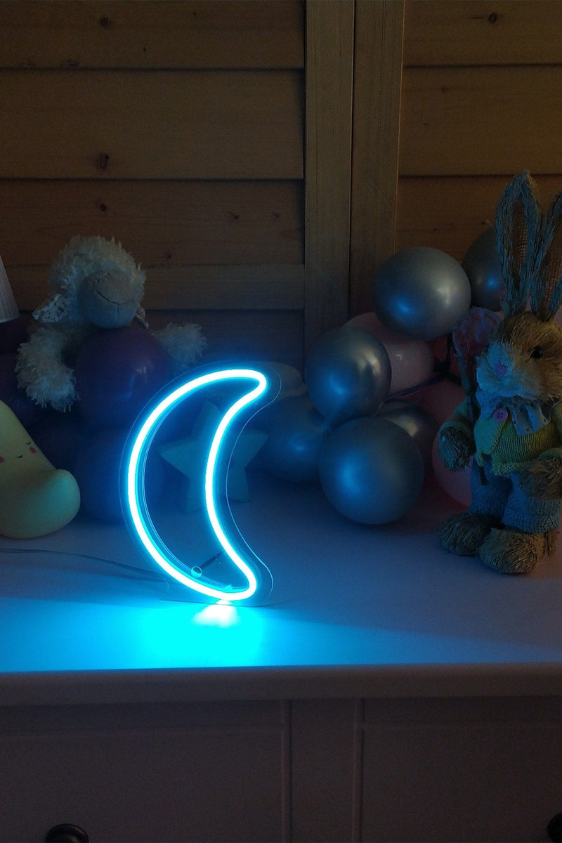 Masaüstü Küçük Ay Neon LED Aydınlatma Işıklı Tablo