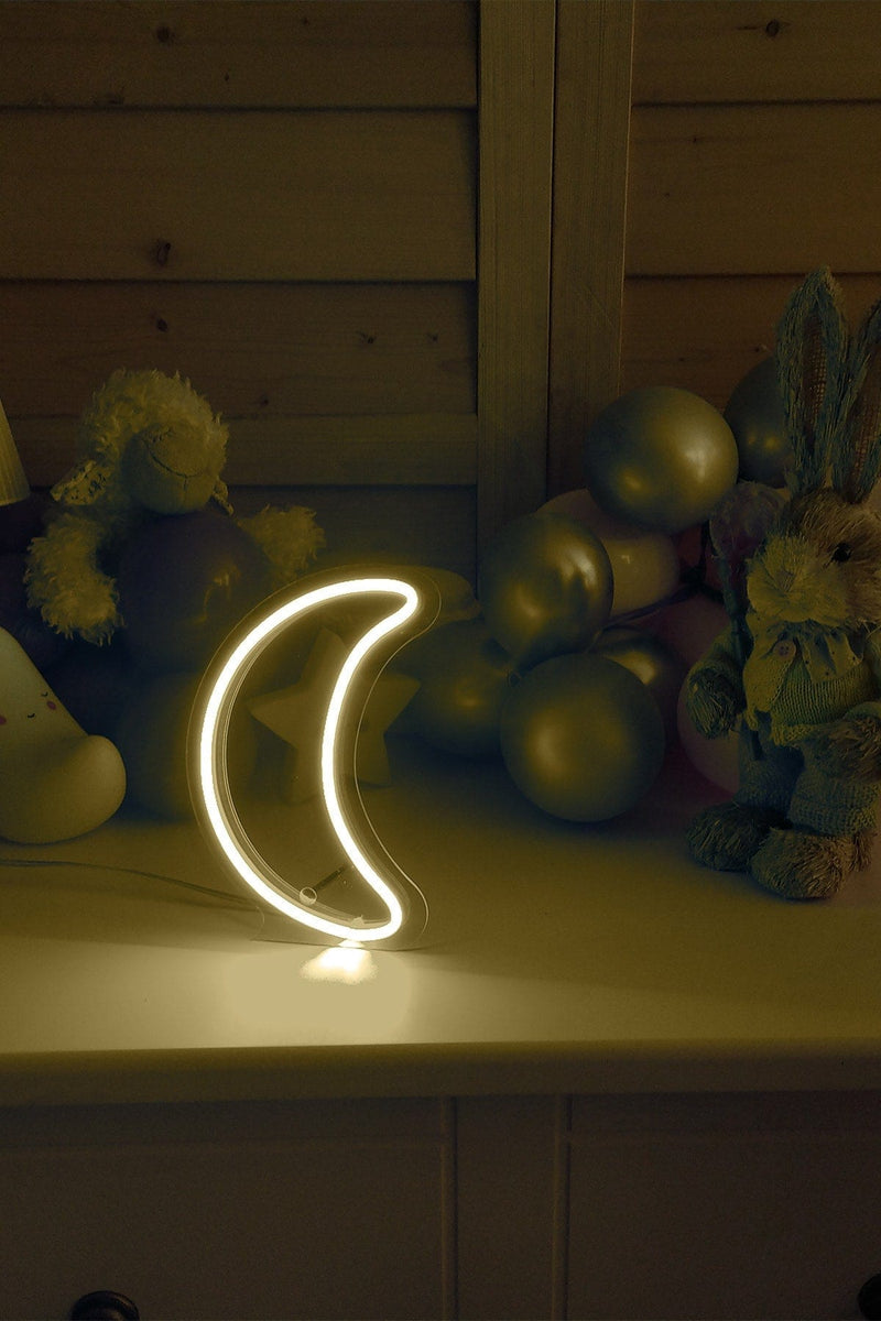 Masaüstü Küçük Ay Neon LED Aydınlatma Işıklı Tablo