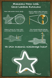 Masaüstü Küçük Bulut Neon Led Işıklı Tablo Bonvagon