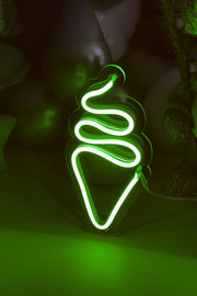 Masaüstü Küçük Dondurma Neon LED Aydınlatma Işıklı Tablo