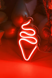 Masaüstü Küçük Dondurma Neon LED Aydınlatma Işıklı Tablo