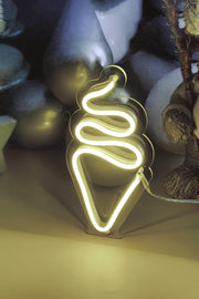Masaüstü Küçük Dondurma Neon LED Aydınlatma Işıklı Tablo