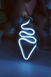 Masaüstü Küçük Dondurma Neon LED Aydınlatma Işıklı Tablo
