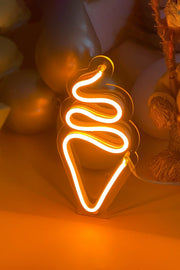 Masaüstü Küçük Dondurma Neon LED Aydınlatma Işıklı Tablo