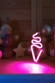 Masaüstü Küçük Dondurma Neon Led Işıklı Tablo Bonvagon