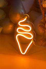 Masaüstü Küçük Dondurma Neon Led Işıklı Tablo Bonvagon