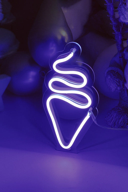 Masaüstü Küçük Dondurma Neon Led Işıklı Tablo Bonvagon